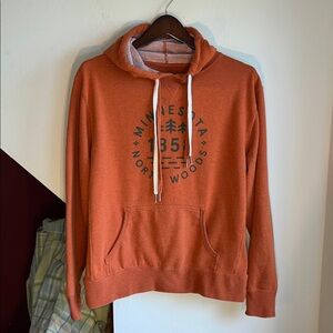 Sota Clothing‎ Co.. Minnesota North Woods 1858 Men's Orange Hoodie M